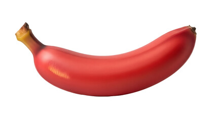 Vibrant red banana PNG isolated on transparent background, tropical fruit for healthy eating and exotic food concepts © Jn