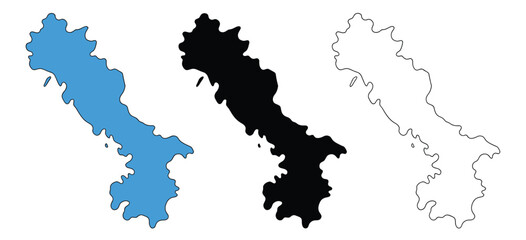 Fototapeta premium Colorful map illustrations of regions in various shades