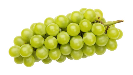 Fresh green grapes isolated PNG on transparent background, healthy fruit for snacks and desserts, natural source of vitamins and antioxidants