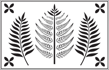 Obraz premium Fern leaf pattern design for botanical decor and tropical nature backgrounds