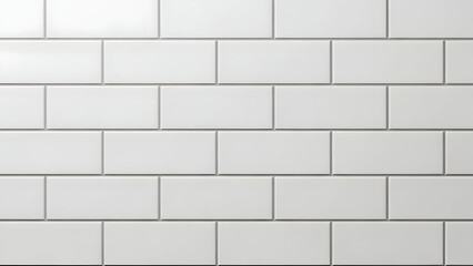 clean white subway brick tiles in a running-bond pattern with subtle gray grout lines — ideal for timeless bathrooms, kitchen backsplashes, contemporary interiors, or minimalist wall applications.

