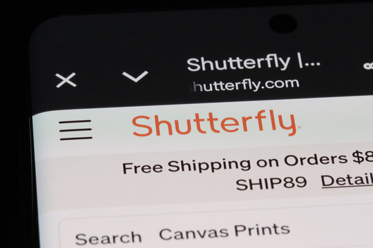 Shanghai,China-Jan.14th 2026: Shutterfly company brand logo on website