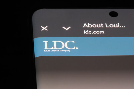 Shanghai,China-Jan.14th 2026: LDC Louis Dreyfus Company brand logo on website