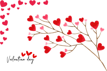 Artistic vector illustration of a Japanese sakura cherry tree branch with pink blossoms, green leaves, and red berries, featuring a floral spring nature design for a beautiful seasonal pattern