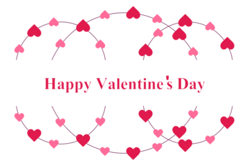 A romantic Valentine's Day greeting card featuring a 3d heart shape pattern in a red and pink illustration vector design as a symbol of love and passion for a holiday celebration