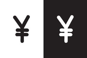 Obraz premium Yen icon flat stock illustrations set