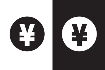 Fototapeta premium Yen icon flat stock illustrations set