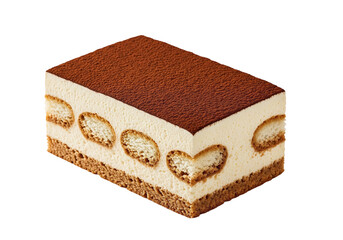 Layered Tiramisu Slice with Cocoa Dusting