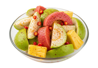 Spicy Fruit Bowl with Chili Garnish