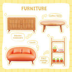 cute 3d furniture interior design