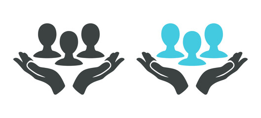 Family icon. Vector flat icon isolated on white background.