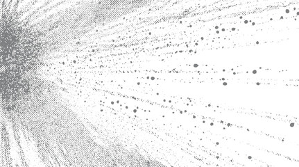 Grayscale abstract with a strong radial pattern of fine lines and scattered dots creating a sense of depth and expansion