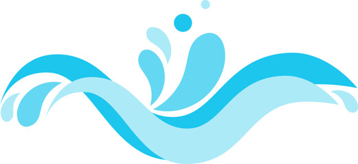 Water splash wave clean fresh liquid movement icon