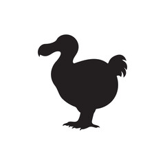 Dodo bird silhouette icon vector flat design. © Razia