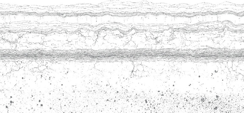 Abstract cross section of geological strata showing layered sedimentary rock formations with fine granular textures and subtle cracks creating a detailed natural pattern