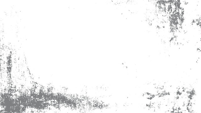 Textured white background with dark grey distressed areas and fine speckles, offering a grunge overlay or vintage backdrop