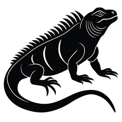 Fototapeta premium Lguana vector sillhouette Illustration