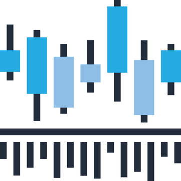 Stock Market Candlestick Chart and Trading Analysis Illustration