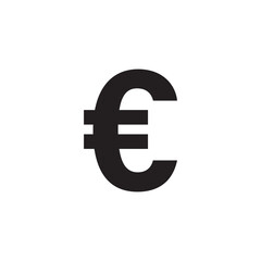 Obraz premium Euro icon. filled flat sign concept and web design