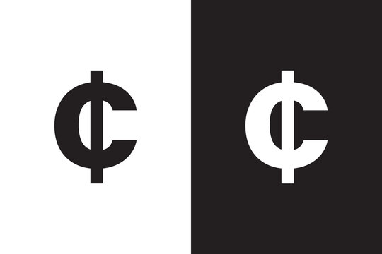 Cent sign icon. Money symbol. vector illustration isolated on white background. 
