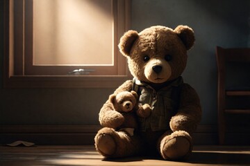 A Worn-out Teddy Bear as Symbolic for Human Feeling 