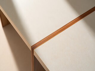 Brown leather corner binding, white paper pages, book edge detail