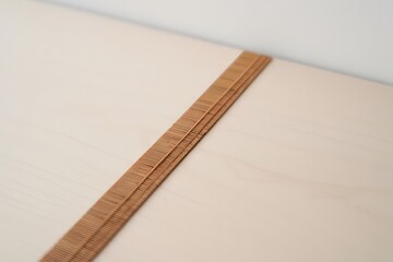 Brown zipper, isolated on white background, close-up view, sewing supply