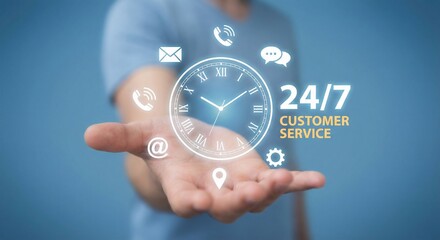 Customer Service Representative Providing 24/7 Support.