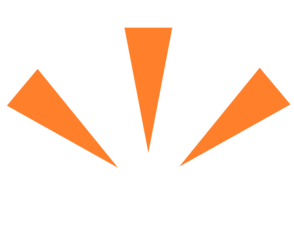 Orange abstract attention burst rays