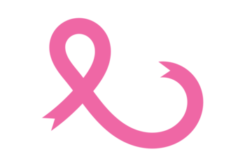 Pink awareness ribbon symbol