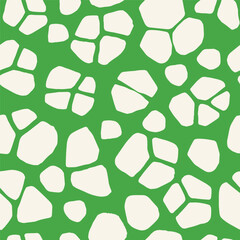 Abstract Organic Animal Print Seamless Pattern Design. Beautiful Hand-Drawn Texture with Different Spots. Modern decorative background suitable for fabric, textile, fashion, wallpaper, home decor