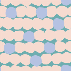 Playful Seamless Pattern with Hand-Drawn Organic Shapes. Abstract Texture with Bold Shapes and Color. Modern decorative background suitable for fabric, textile, fashion, wallpaper, wrapping paper