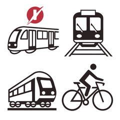Various modes of public transportation