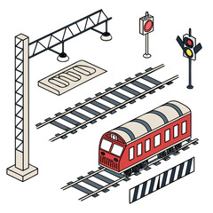 Illustration of a railway system
