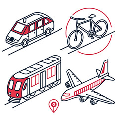 Various modes of transportation