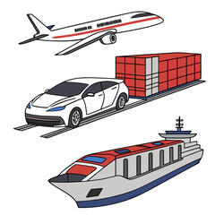 Various modes of transportation