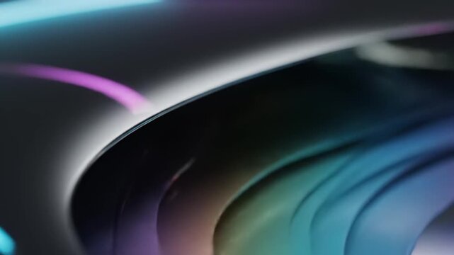 Abstract colorful background with wavy curves. Biodegradable material creative motion graphic animation video. latest creative trending background video. 