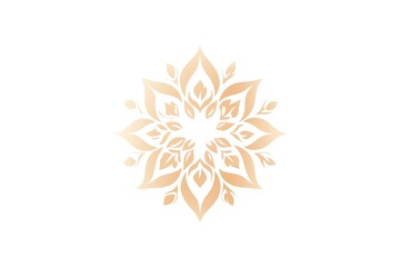 Golden floral mandala design for luxury skincare brand identity