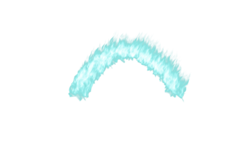Arched Cyan Flame Shape with Jagged Edges on Black Background fire blue