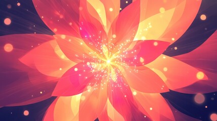 Creative vector design featuring animated flower blooming elements.