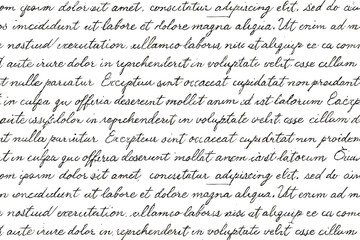 Fototapeta premium Handwritten Vintage Latin Script Calligraphy Seamless Pattern on Aged Paper Background