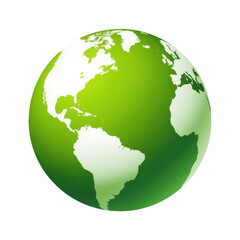 Earth globe world map nature planet isolated on transparent background