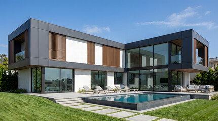 Modern luxury house real estate concept