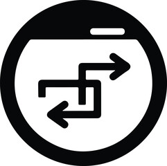 Silhouette maze path with arrows showing direction and choice illustration vector