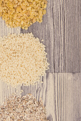 Healthy ingredients containing vitamin B6 and minerals. Nutritious eating. Place for text