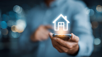 Navigating home options with ease via mobile app. Explore properties, virtual tours, and find your dream home today! Smart home search on mobile.