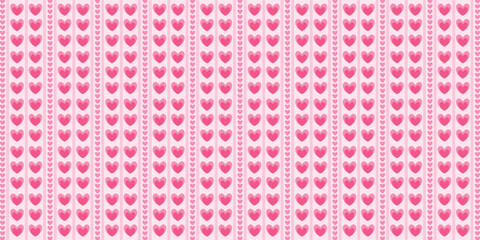 Hearts seamless pattern. Valentines day background. pink love pattern. Cute minimal design for wrap, fabric, cloth, print, wedding decor