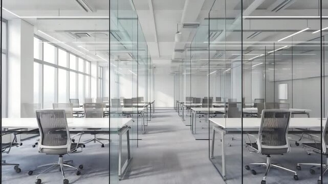 Cinematic Office Walkthrough 4k Video Clip