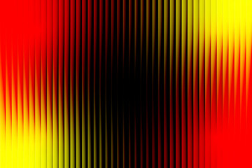 Vibrant red and yellow gradient stripes with black center