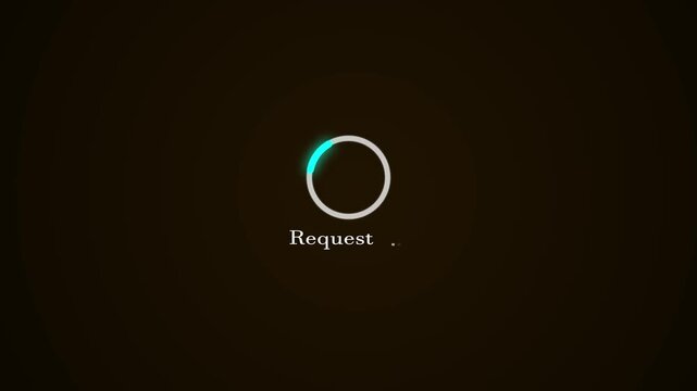 Circular loading animation for data request processing